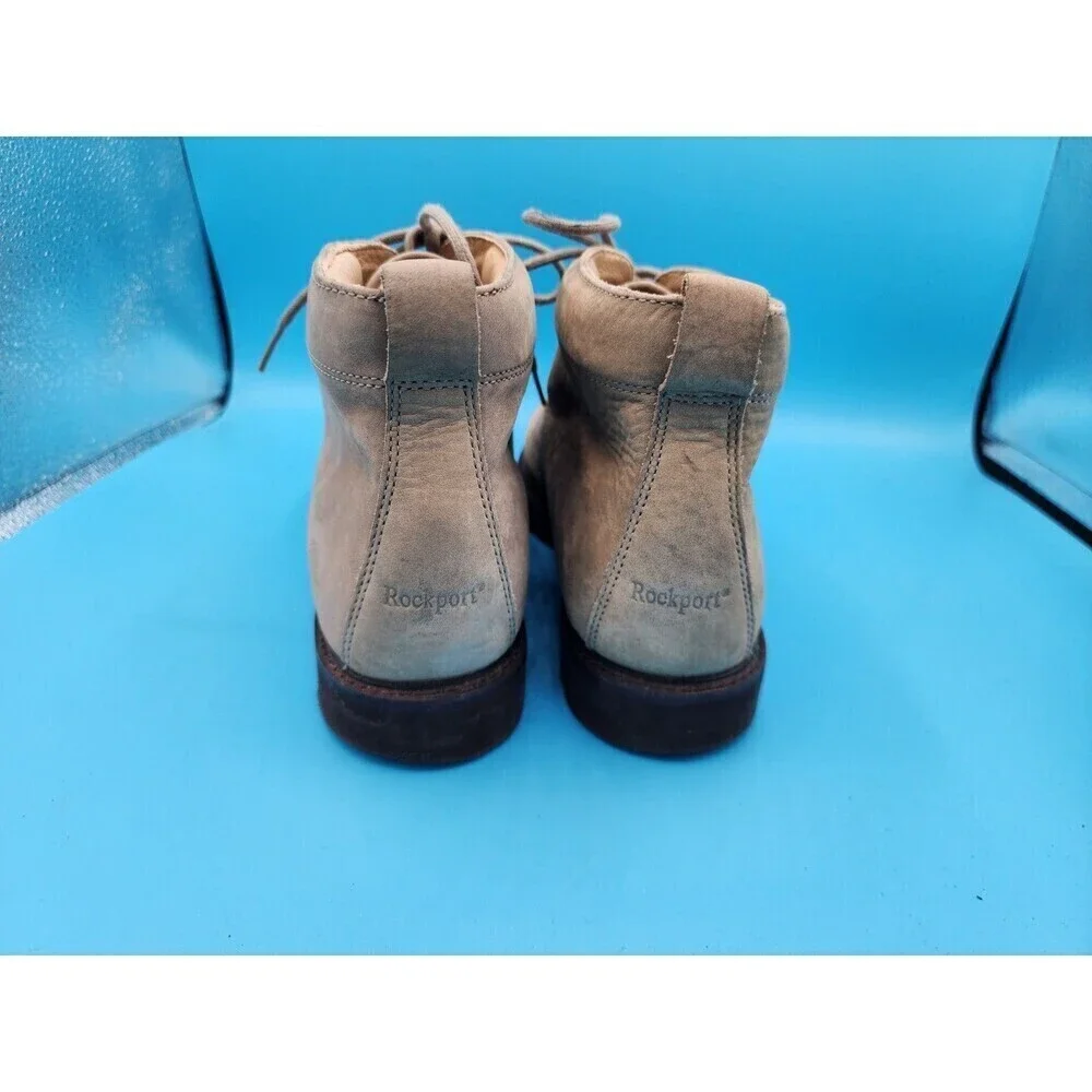 ROCKPORT WOMEN'S HIKING/TRAIL BOOTS SIZE 9.5M TAN BROWN SUEDE LEATHER
